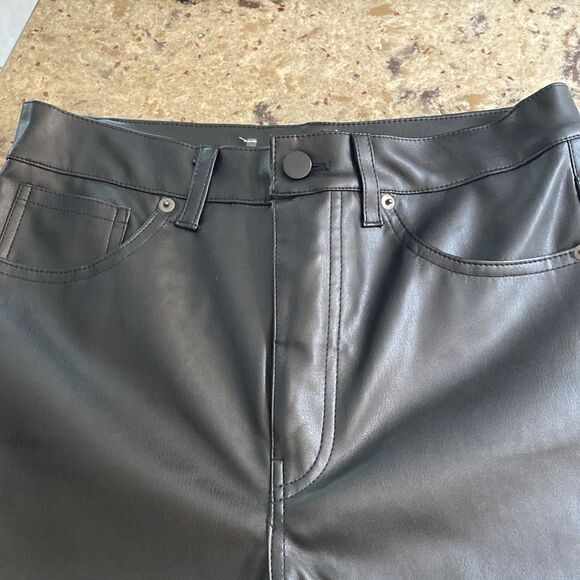 Elan Julie Faux Black Leather Pant - Picture 4 of 6